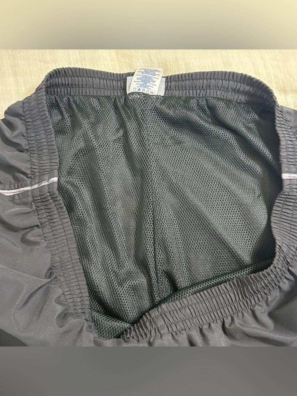 Reebok Y2K Black Track Pants Mesh Lined Zip Hem XXL - Picture 5 of 8